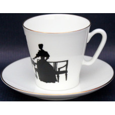 Black Coffee cup with saucer