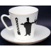 Black Coffee cup with saucer