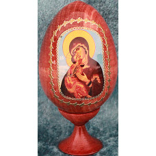 Ägg med ikon Gudsmoder av Feodorvskaja