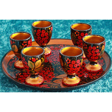 Shot glasses with plate